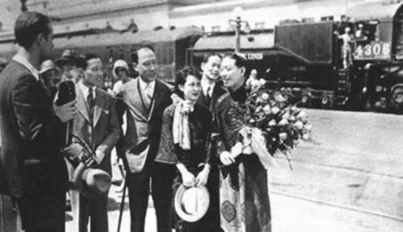 1930年，來美演出的梅蘭芳受到華人華僑的熱烈歡迎（資料圖）
