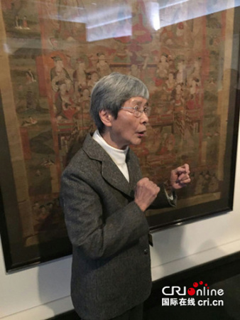 敦煌研究院榮譽院長樊錦詩在新聞發(fā)布會上介紹即將舉行的本次展覽 敦煌研究院榮譽院長樊錦詩在新聞發(fā)布會上介紹即將舉行的本次展覽