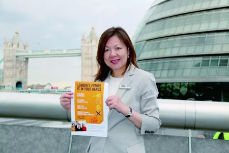 倫敦市長(zhǎng)競(jìng)選唯一華裔候選人杜淑真。(圖片來(lái)源：英倫圈)