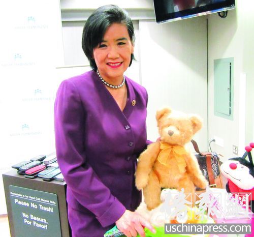 國會(huì)眾議員趙美心。(美國《僑報(bào)》/翁羽 攝)
