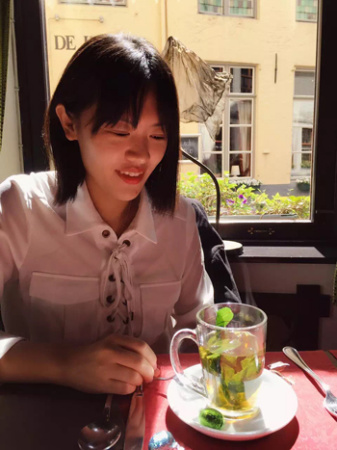 留法學(xué)生姜婉茹。(法國《歐洲時報》/黃冠杰 攝)