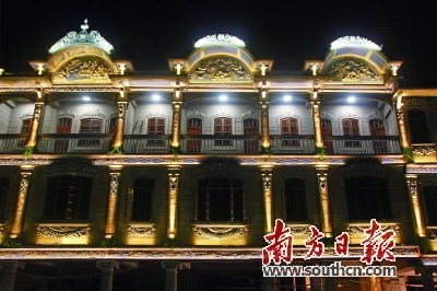  汕頭老市區(qū)西堤路的騎樓經(jīng)過修復，重現(xiàn)昔日光彩。楊立軒 攝