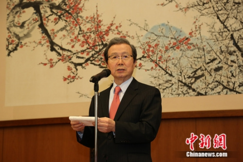 中國駐日大使程永華致辭。尹法根 攝