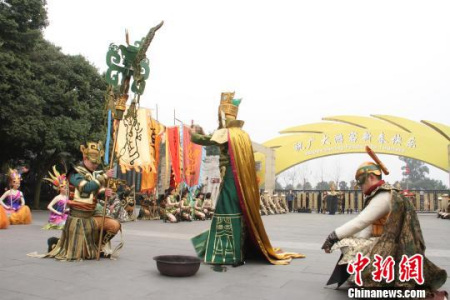 大祭祀儀式彩排現(xiàn)場(chǎng)。　鐘欣 攝