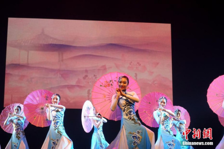 舞蹈表演《美人吟》。 <a target='_blank' >中新社</a>記者 付強 攝