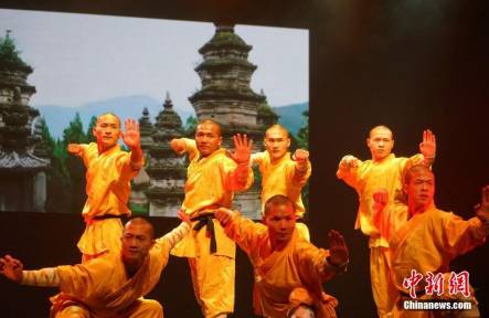 少林武僧表演。