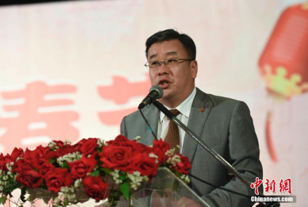 中國(guó)駐圣保羅總領(lǐng)事宋揚(yáng)致辭。 <a target='_blank' >中新社</a>記者 莫成雄 攝