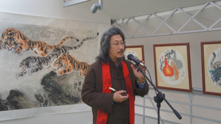 邢春來致辭。(圖片來源：本文圖片均由歐洲時報記者張云茜 攝)