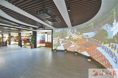 會(huì)館內(nèi)一些展區(qū)使用高科技呈現(xiàn)媽祖文化。