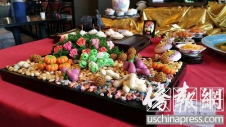 四川美食文化周菜品都具有不同的文化主題。(僑報(bào)記者翁羽攝)