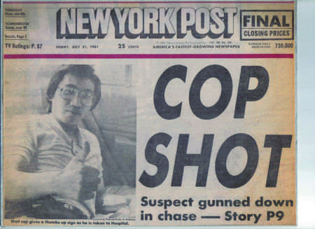 1981年，方子源與悍匪駁火的英勇事跡上了主流媒體（美國(guó)《僑報(bào)》）