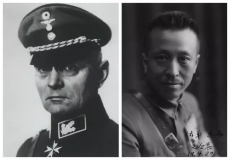 左為亞歷山大·馮·法爾根豪森，右為錢卓倫