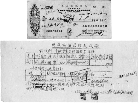 圖2所示為1941年11月11日菲律賓馬尼拉東方匯兌信局開出的1953年人民政府清償?shù)?11號支票。