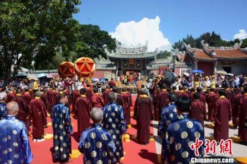圖為祭祀慶典活動(dòng)。　張金川 攝