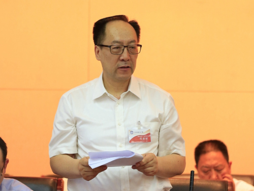 陳超代表致公黨陜西省第一屆委員會作工作報告。