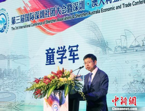 中國駐悉尼副總領(lǐng)事童學(xué)軍致辭。　姜長庚 攝