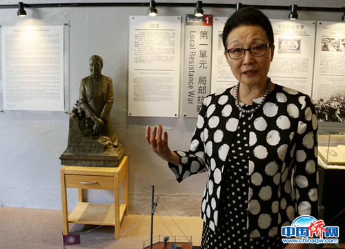 方李邦琴在舊金山中國城海外抗日戰(zhàn)爭紀(jì)念館。(圖片均由作者提供)