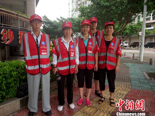廈門街頭的志愿者。<a target='_blank'  >中新網</a>記者 李金磊 攝