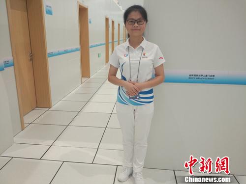 志愿者韓淑瑜。<a target='_blank'  >中新網</a>記者 李金磊 攝