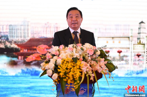 9月10日，第九屆世界華文傳媒論壇在福州開幕。全國(guó)人大常委會(huì)副委員長(zhǎng)兼秘書長(zhǎng)王晨出席開幕式并致辭。<a target='_blank' >中新社</a>記者 王東明 攝
