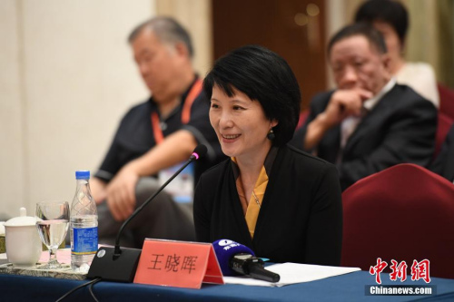 圖為中國新聞社總編輯王曉暉致辭。<a target='_blank' >中新社</a>記者 崔楠 攝