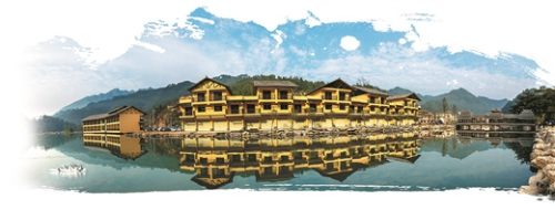 長(zhǎng)坪水韻瑤寨風(fēng)情誘人。 (蒙山縣委宣傳部提供)