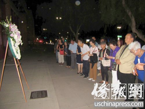 伍國慶贊揚華美博物館為族裔歷史研究所做出的貢獻。(圖片來源：僑報記者翁羽攝)