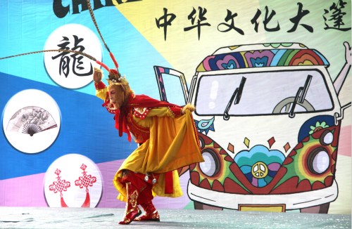 武術(shù)表演。