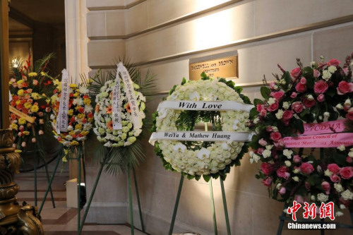 當(dāng)?shù)貢r間12月15日，美國舊金山舉行李孟賢市長遺體告別儀式，紀(jì)念12日凌晨因心臟病去世的李孟賢。他是舊金山歷史上首位華裔、亞裔市長，享年65歲。 <a target='_blank' >中新社</a>記者 劉丹 攝