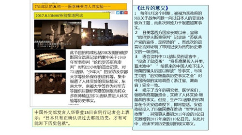 森正孝制作的有關731部隊罪行的宣傳資料。