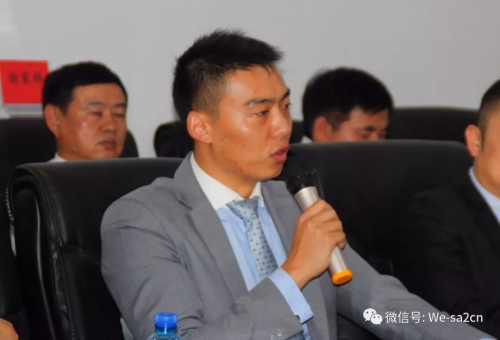 張浩瀚代表中資企業(yè)協(xié)會安全委員會發(fā)言。(圖片來源：南非僑網(wǎng)微信公眾號)