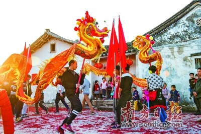 興寧賞燈舞龍。何森垚 攝
