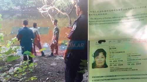  警方失蹤華人孫女士的一些隨身物品后，隨后在約300米遠(yuǎn)的一條河流區(qū)域發(fā)現(xiàn)了一具尸體。(阿根廷華人網(wǎng))