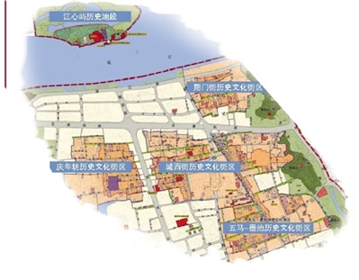 溫州歷史文化街區(qū)保護(hù)建設(shè)工程空間布局圖