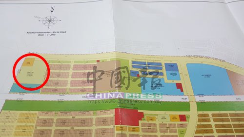 占地約6畝的郭鶴堯華小，位于新山御景園北部左上方位置。(馬來西亞《中國(guó)報(bào)》/汪錦發(fā) 攝)
