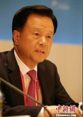 圖為許榮茂與會發(fā)言中。<a target='_blank' >中新社</a> 任海霞攝。