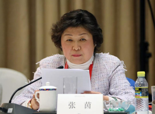 圖為張茵在現(xiàn)場發(fā)言。<a target='_blank' >中新社</a> 任海霞攝
