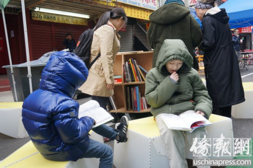活動上的互動項目頗受民眾歡迎。(美國《僑報》/陳辰 攝)