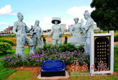 4/4作品《耕樂》用雕塑藝術(shù)的思維和石雕工藝的技法展現(xiàn)出農(nóng)民砍柴、插種、采茶、對歌時的不同動態(tài)和表情。