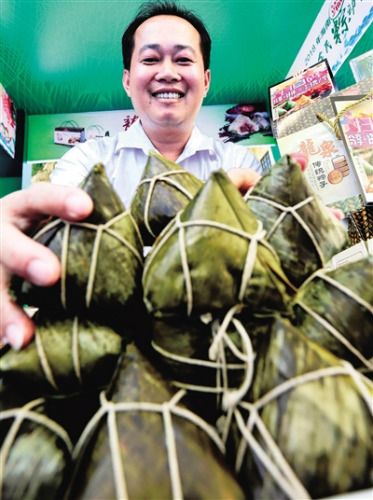 香噴噴的粽子讓人垂涎欲滴。