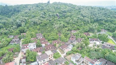 俯瞰水溝村。海南日報記者 袁琛 攝