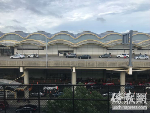 華盛頓近郊的里根機(jī)場(chǎng)。（美國(guó)《僑報(bào)》/魏嘉昕 攝）