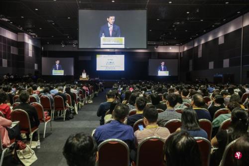 王乙康出席“華文作為第二語言之教與學”國際研討會開幕禮。(圖片來源：新加坡《聯(lián)合早報》 梁偉康 攝)