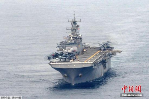 　資料圖：美國海軍多用途兩棲攻擊艦在東亞海域活動。