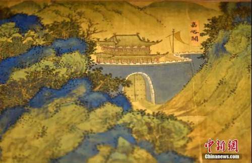 明朝宮廷畫“絲路山水地圖”首次公開展出。