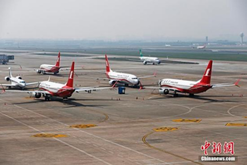 資料圖：波音737MAX機型飛機。<a target='_blank' >中新社</a>記者 殷立勤 攝
