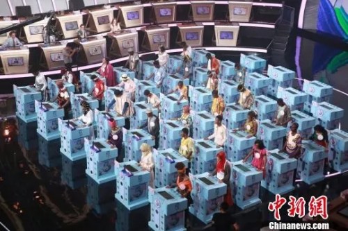 資料圖：“漢語橋”比賽現(xiàn)場。（圖片來源：中國新聞網(wǎng)）