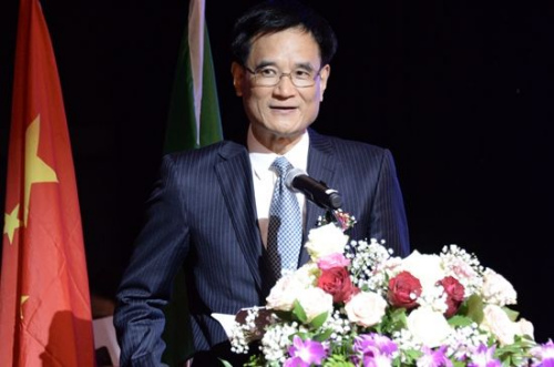浙江省委常委、統(tǒng)戰(zhàn)部部長熊建平致辭。（圖片來源：歐聯(lián)社 趙建斌/攝）
