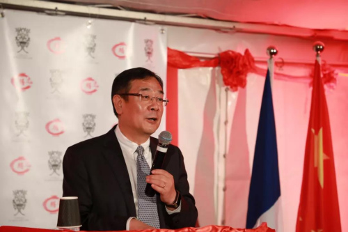 中國駐法大使館文化公參李少平講話。(法國《歐洲時報》/歐文 攝)