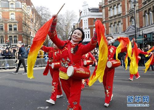 倫敦舉行新春巡游慶祝中國農(nóng)歷新年